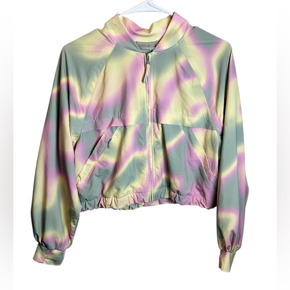 Athleta Girl Good Days Multicolor Bomber Jacket Size L (12) - Picture 1 of 4